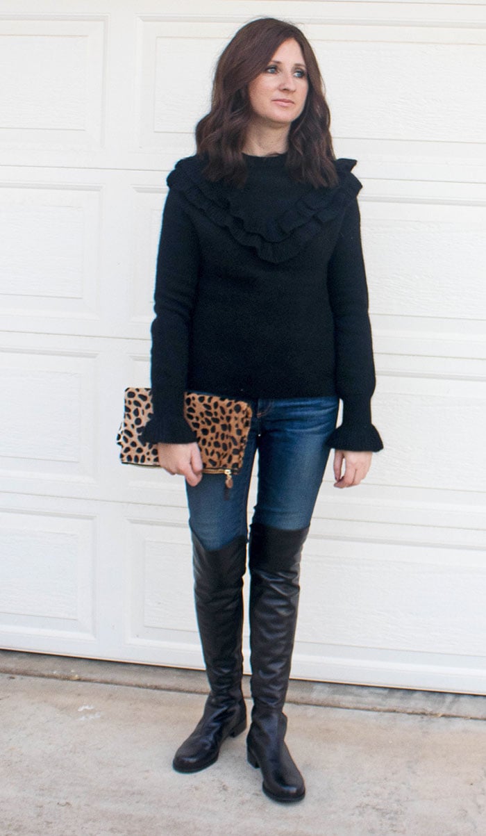black endless rose ruffle sweater candace rose anderson candieanderson blog fashion