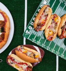Watch Food Network host, Giada De Laurentiis show Craig Melvin how to make her signature hot dogs (inspired by Pink's in Los Angeles) and a beanless vegetarian chile verde on the Today show on Friday, October 13, 2017. These dishes are both perfect for Sunday Night Football as the New York Giants take on the Denver Broncos!