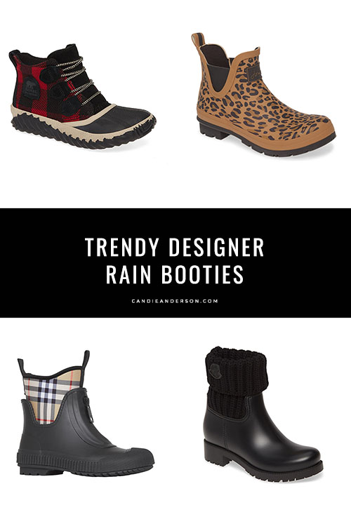 Style expert, journalist and fashion bloggers Candace Rose Anderson of the blog Candie Anderson has the scoop on the best designer rain booties for fall, winter and spring from Sorel, Burberry, Moncler, Hunter and more!