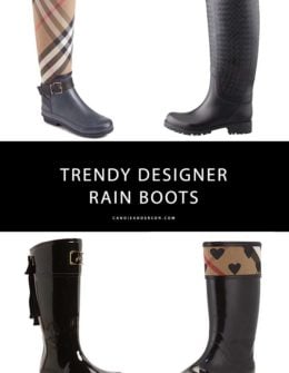 Style expert and fashion blogger, Candie Anderson has the scoop on trendy designer rain boots for women of all ages.