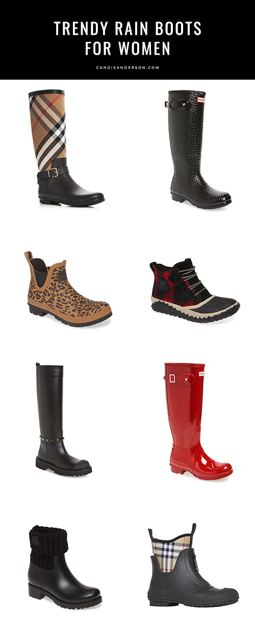 Are you searching for a new pair of designer rain boots or Hunter boots? Style expert, journalist and fashion blogger Candace Rose Anderson of the blog Candie Anderson (candieanderson.com) has the scoop on the best designer rain boots and Hunter boots for fall, winter and spring rainstorms! 