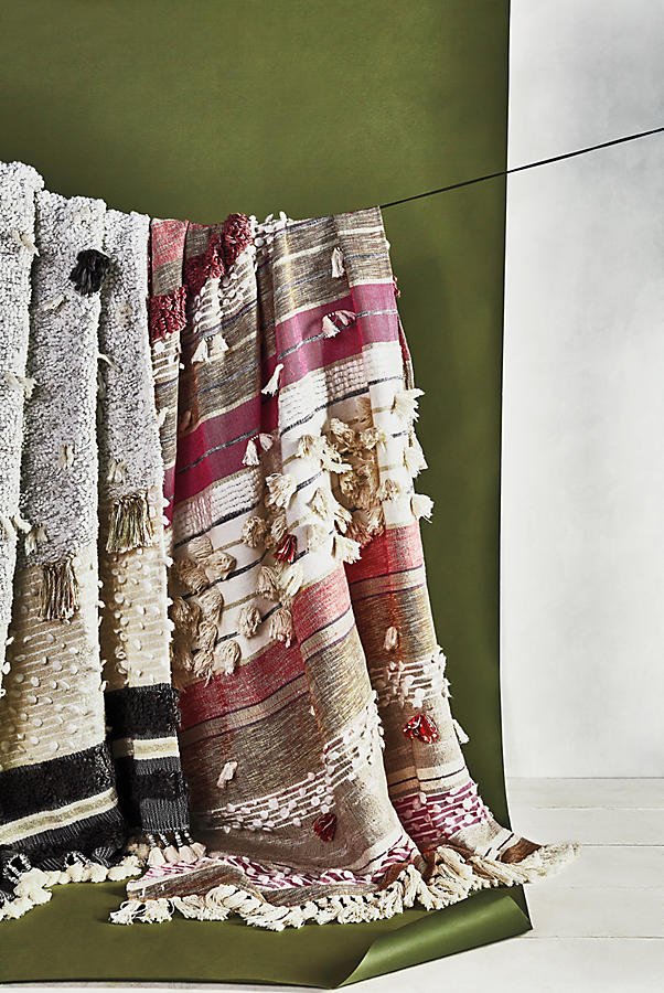 All Roads Design Open Market Throw Blanket Charcoal anthropologie holiday home sale