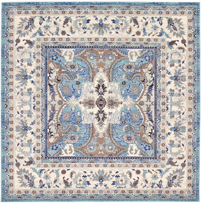 Astoria Grand Duckett Light Blue Area Rug wayfair cyber monday sale