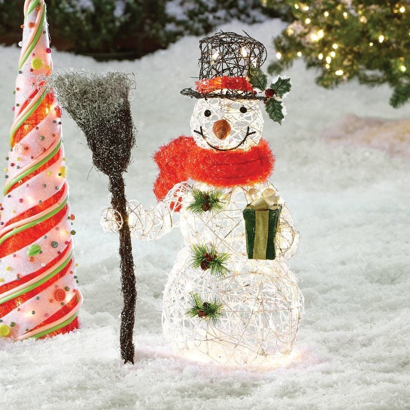 August Grove Snowman Christmas Decoration with Clear Lights wayfair cyber monday sale