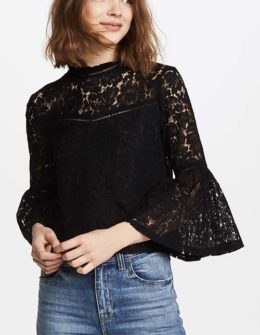 BB Dakota Jack by BB Dakota Miley Lace Blouse Bell Sleeves Black Shopbop buy more save more sale