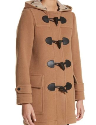 BURBERRY Mersey Wool Blend Duffle Coat Mid Camel toggle coats duffle coats winter