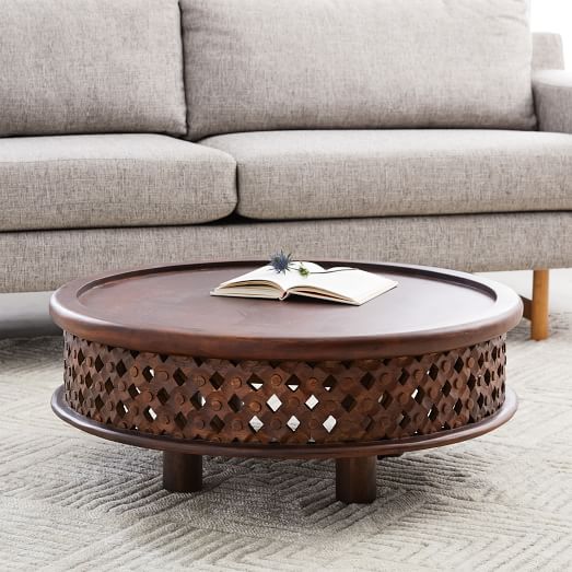 Carved Wood Coffee Table west elm black friday sale