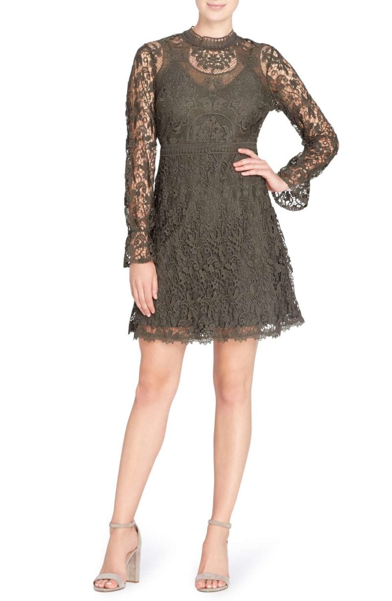 Catherine Catherine Malandrino Miia Lace Fit & Flare Dress Forest Night holiday party dresses under 100 dollars nordstrom black friday sale