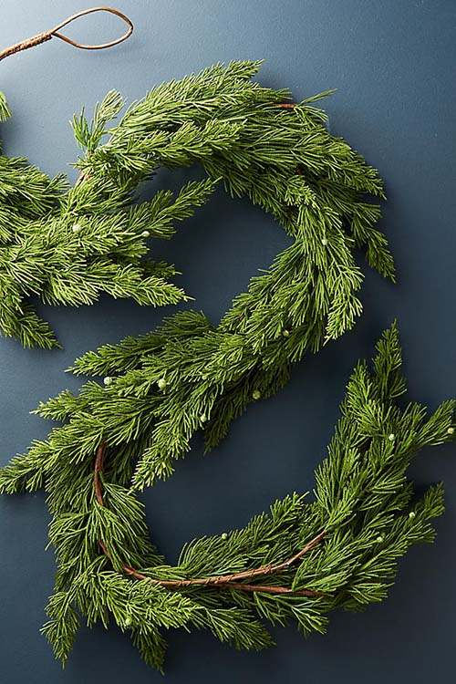 Classic Pine Garland Green anthropologie holiday home sale