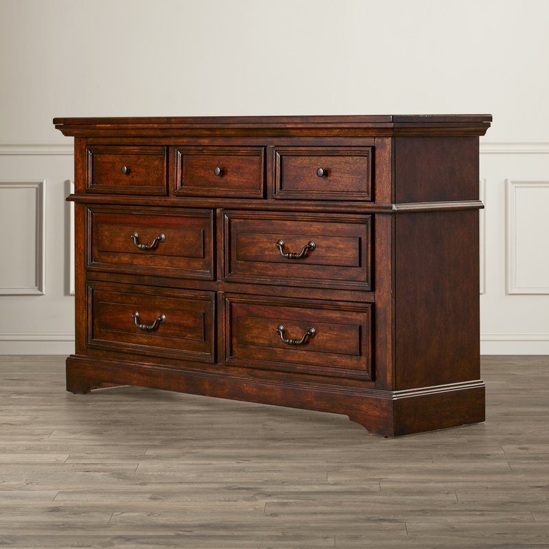 Darby Home Co Kennison 7 Drawer Dresser Tobacco Color wayfair cyber monday sale