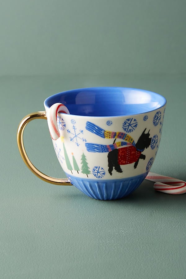 Emily Isabella Holiday Spirit Mug Scottie Dog anthropologie holiday home sale