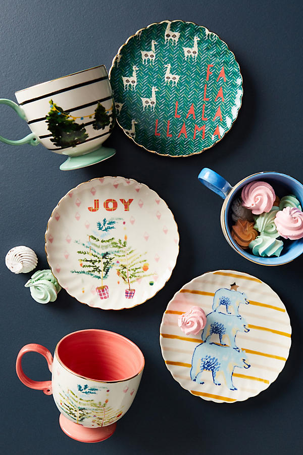 Ferme A Papier Joy & Cheer Mug anthropologie holiday home sale