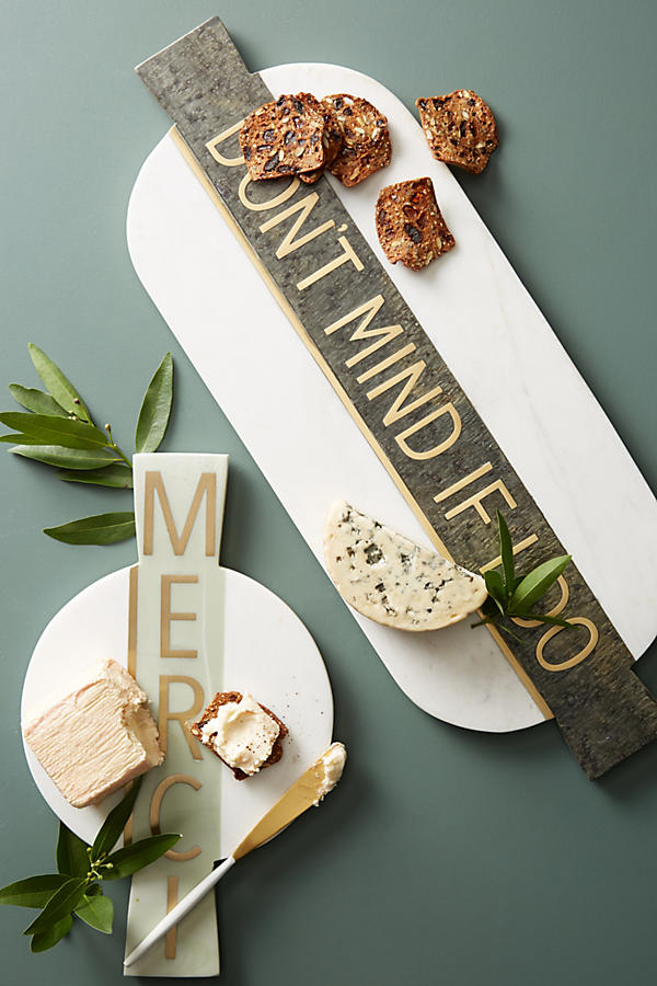 Festive Marble Cheese Board Merci anthropologie holiday home sale