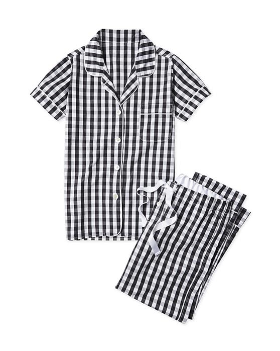 Gingham Pajamas Black serena and lily the cozy sale