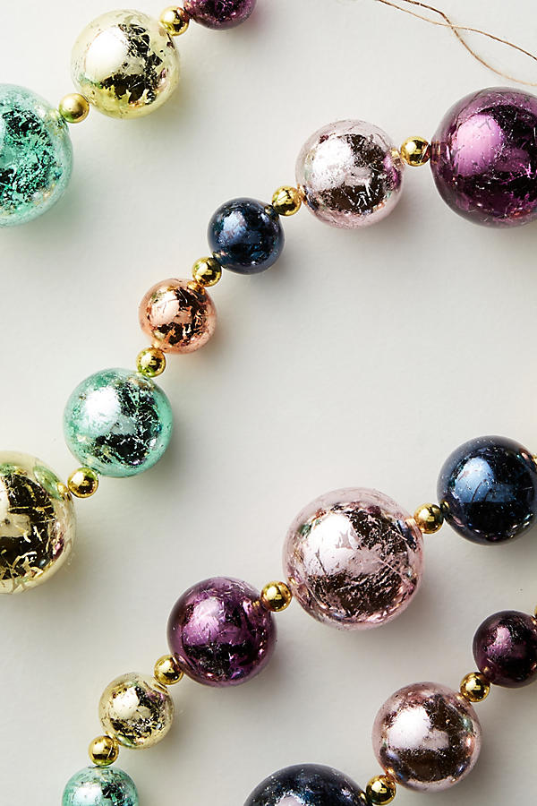 Glass Bauble Garland Purple anthropologie holiday home sale