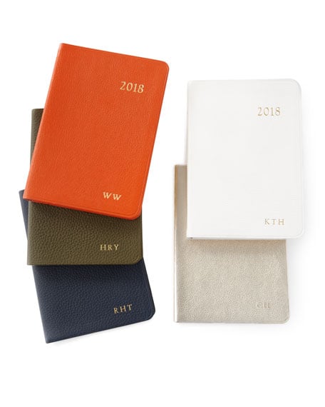 Graphic Image 2018 Leather Daily Journal, Personalized 2018 12 month planners agendas