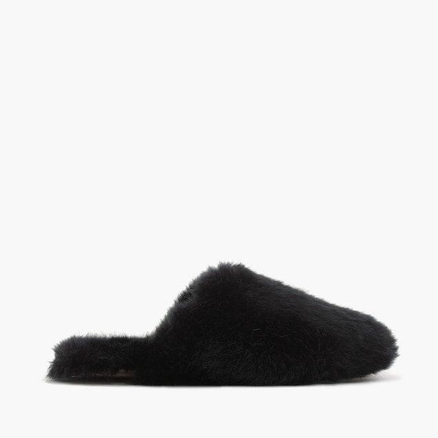 J.Crew Fuzzy slippers item H1802 black slippers for women holiday gifts