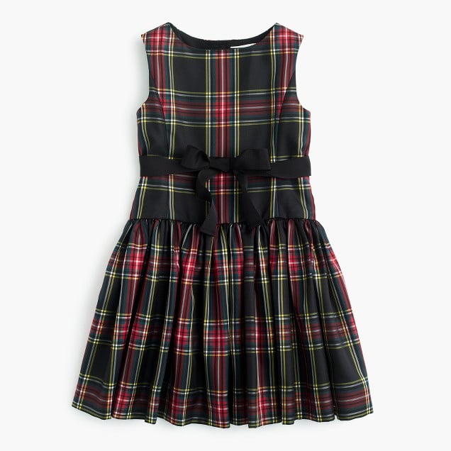 J.Crew Girls' tartan dress item H3540 Black Red Multi sizes 2, 3, 4 thanksgiving dresses for toddler girls 