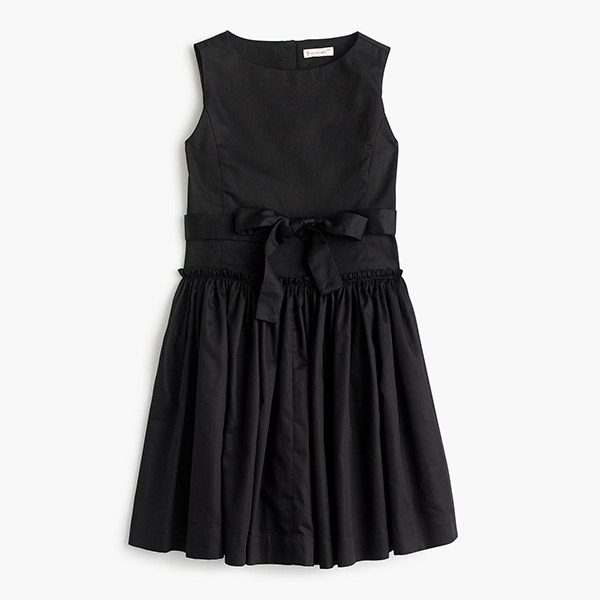J.Crew Girls' tie-waist dress item H2044 Black thanksgiving dresses for little girls 2017
