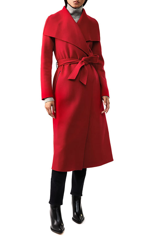 Mackage Mai-R Wool Wrap Coat Red women coats 
