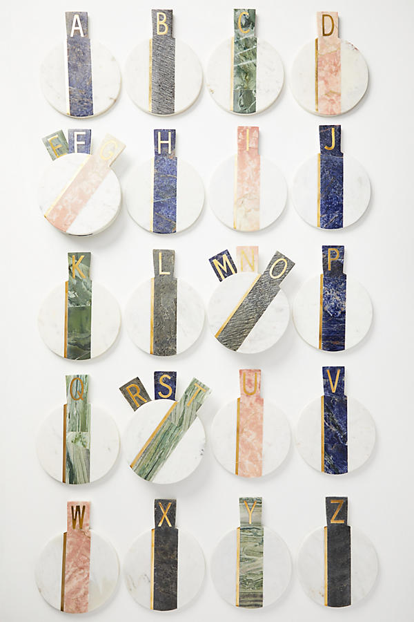 Marbled Monogram Cheese Board Anthropologie holiday home sale