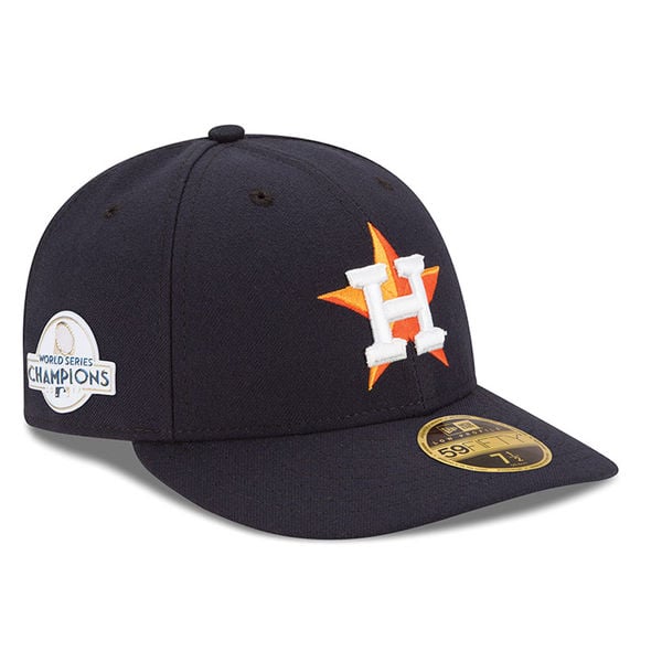 New Era Houston Astros Navy 2017 World Series Champions Side Patch Low Profile 59FIFTY Fitted Hat world series champion houston astros 