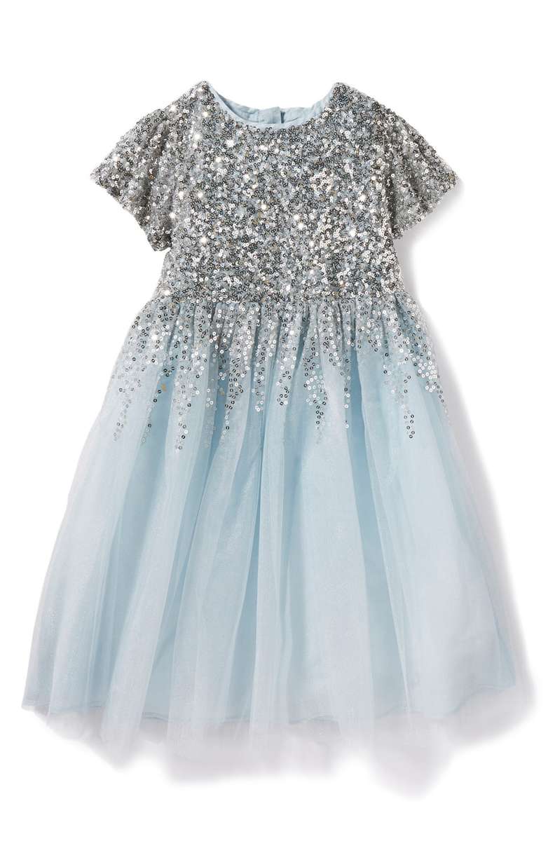 PEEK Royal Sequin Tulle Dress Light Blue thanksgiving dresses for little girls 2017