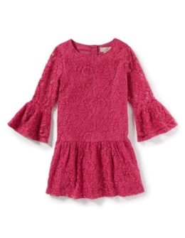 PEEK Simone Crochet Lace Party Dress Fuchsia Toddler, Little Girl & Big Girl thanksgiving dresses for toddler girls