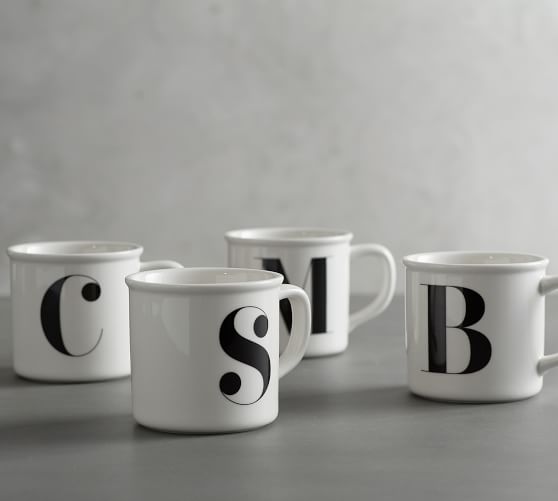 Pottery Barn ALPHABET MUG pottery barn black friday sale