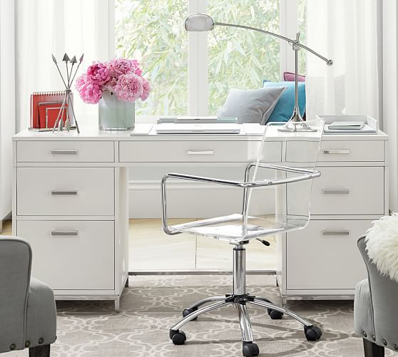 Pottery Barn AVA LARGE DESK white pottery barn cyber monday sale 
