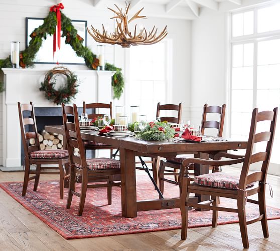 Pottery Barn BENCHWRIGHT EXTENDING DINING TABLE, RUSTIC MAHOGANY pottery barn thanksgiving sale
