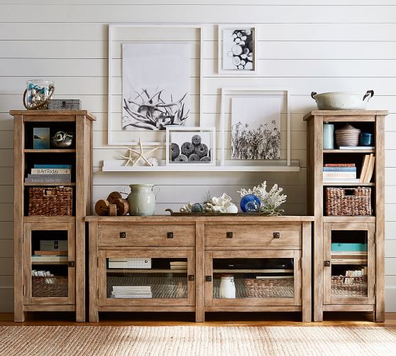 Pottery Barn BENCHWRIGHT MEDIA SUITE WITH TOWERS, SEADRIFT pottery barn thanksgiving sale