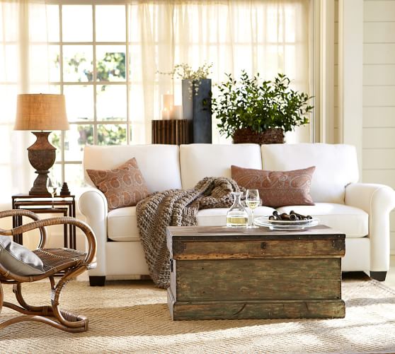 Pottery Barn BUCHANAN ROLL ARM UPHOLSTERED SOFA pottery barn thanksgiving sale