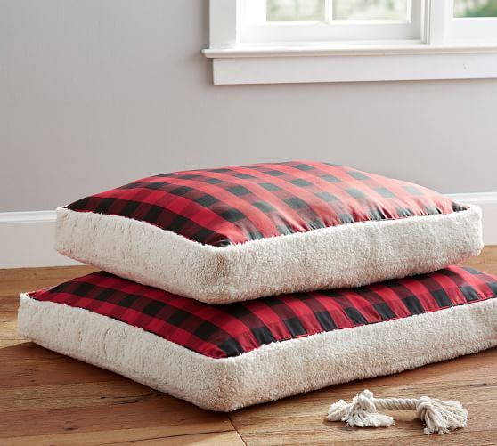Pottery Barn BUFFALO CHECK DOG BED COVER pottery barn premier sale
