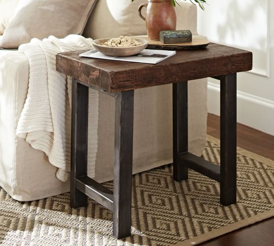 Pottery Barn GRIFFIN RECLAIMED WOOD SIDE TABLE One Day Deal! Eco-Friendly pottery barn cyber monday sale