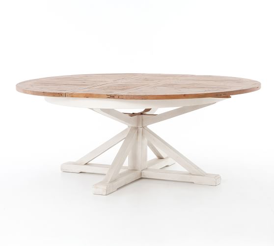Pottery Barn HART 63" DINING TABLE, DRIFTWOOD/LIMESTONE WHITE pottery barn thanksgiving sale