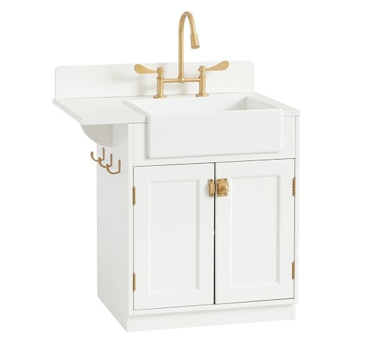 Pottery Barn Kids Chelsea Kitchen Farmhouse Sink Simply White pottery barn kids play kitchen sale