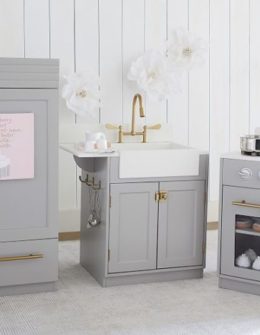 Pottery Barn Kids Chelsea Kitchen Grey pottery barn kids play kitchen sale
