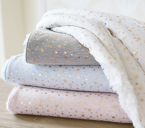 Pottery Barn Kids Gold Star Sherpa Baby Blanket pottery barn kids buy more save more sale