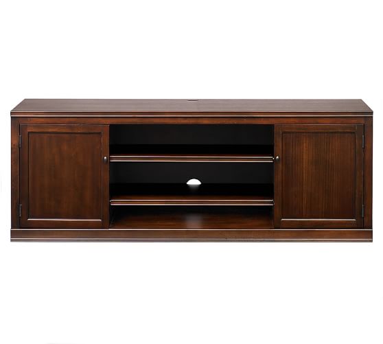 Pottery Barn LOGAN LARGE TV STAND Hewn Oak pottery barn cyber monday sale