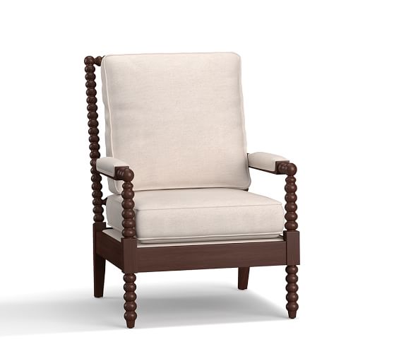 Pottery Barn LORALIE UPHOLSTERED SPINDLE ARMCHAIR pottery barn pre-black friday sale