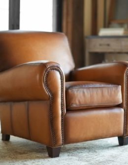 Pottery Barn MANHATTAN LEATHER ARMCHAIR WITH NAILHEADS pottery barn cyber monday sale