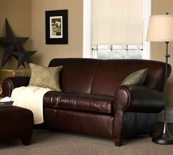 Pottery Barn MANHATTAN LEATHER SOFA pottery barn thanksgiving sale