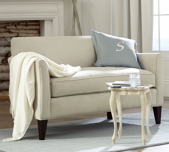 Pottery Barn MARCEL UPHOLSTERED MINI SOFA pottery barn thanksgiving sale