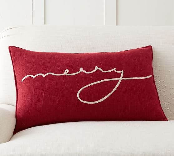 Pottery Barn MERRY LUMBAR PILLOW COVER pottery barn premier sale