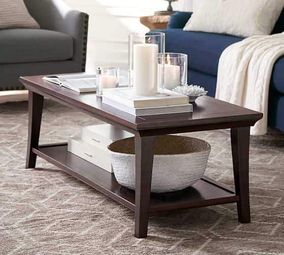 Pottery Barn METROPOLITAN RECTANGULAR COFFEE TABLE Espresso pottery barn cyber monday sale premier day