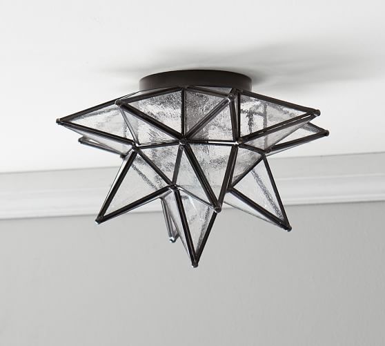 Pottery Barn OLIVA STAR FLUSHMOUNT moravian star pottery barn premier sale