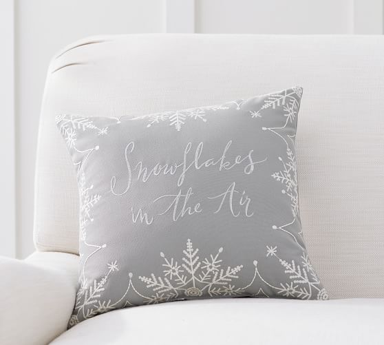 Pottery Barn SNOWFLAKE IN THE AIR INDOOR/OUTDOOR PILLOW pottery barn thanksgiving sale