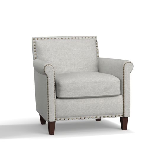 Pottery Barn SOMA ROSCOE UPHOLSTERED ARMCHAIR Nailhead Trim pottery barn premier sale