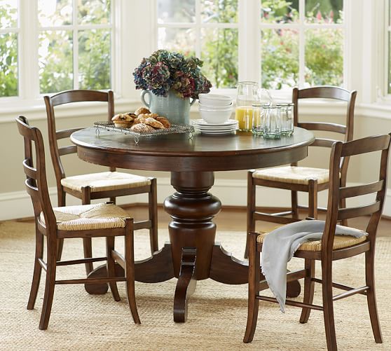 Pottery Barn TIVOLI FIXED PEDESTAL DINING TABLE round table dinner pottery barn thanksgiving sale